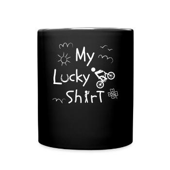 BMX Rad Radfahrer BMX Bike BMX-Rampe lustiges BMX - Tasse einfarbig - Schwarz - Vorne