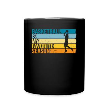 Le basketball est ma saison préférée - Mug uni - noir - Devant
