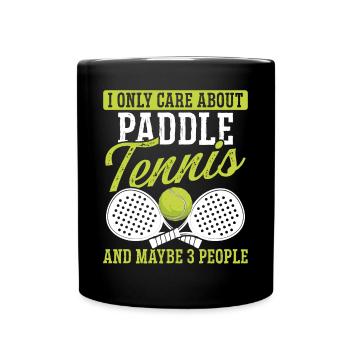 Match de joueur de paddle-tennis dont je ne me soucie que - Mug uni - noir - Devant
