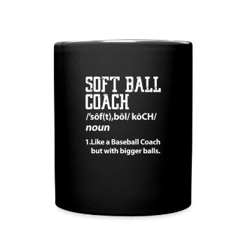 Softball Spieler Baseball Sport Pitcher Geschenk - Tasse einfarbig - Schwarz - Vorne