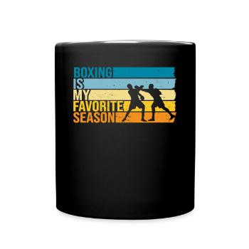 Boxing Is My Favorite Season - Tasse einfarbig - Schwarz - Vorne