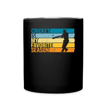 Le cricket est ma saison préférée - Mug uni - noir - Devant