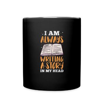 Author Authors Writer Book Gift - Full Colour Mug - black - Front