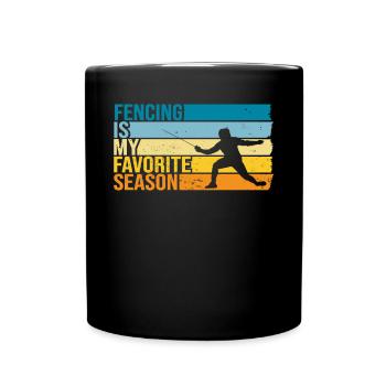L’escrime est ma saison préférée - Mug uni - noir - Devant
