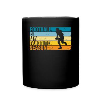 Le football est ma saison préférée - Mug uni - noir - Devant
