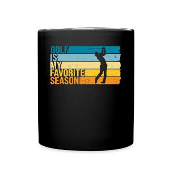 Le golf est ma saison préférée - Mug uni - noir - Devant