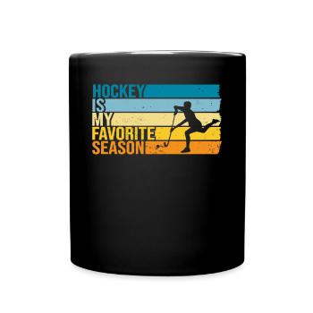 Le hockey est ma saison préférée - Mug uni - noir - Devant