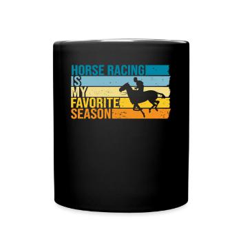 Les courses de chevaux sont ma saison préférée - Mug uni - noir - Devant