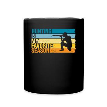 La chasse est ma saison préférée - Mug uni - noir - Devant