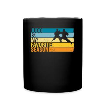 Le judo est ma saison préférée - Mug uni - noir - Devant