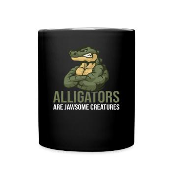 Les alligators sont des créatures mâchoires alligator - Mug uni - noir - Devant