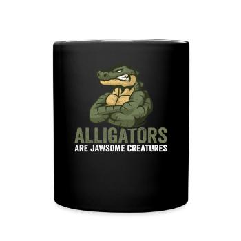 Les alligators sont des créatures mâchoires alligator - Mug uni - noir - Devant