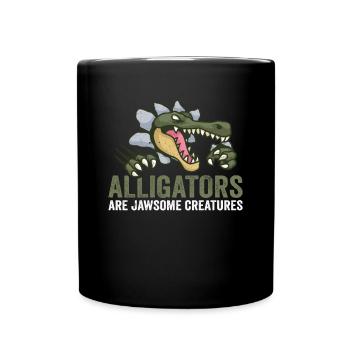 Les alligators sont des créatures mâchoires alligator - Mug uni - noir - Devant
