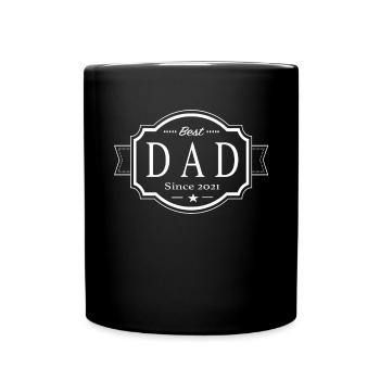 Meilleur papa depuis 2021 - Mug uni - noir - Devant