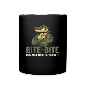 Bite-Bite How Alligator Say Goodbye Alligator - Tasse einfarbig - Schwarz - Vorne