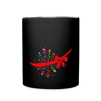 Carnaval Confettis Fasnacht Costume Set Femmes Enceintes - Mug uni - noir - Devant
