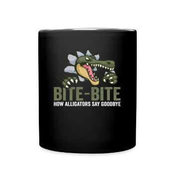 Bite-Bite How Alligator Say Goodbye Alligator - Tasse einfarbig - Schwarz - Vorne