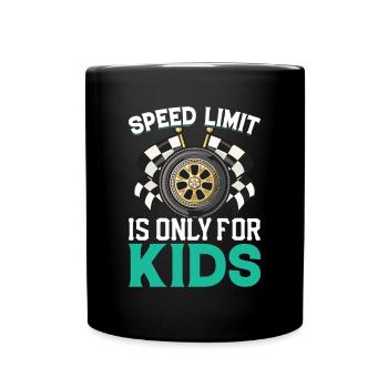 La limite de vitesse est réservée aux enfants - - Mug uni - noir - Devant