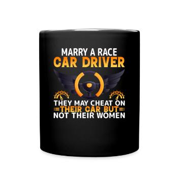 Épouser un coureur sur lequel ils montent - Mug uni - noir - Devant