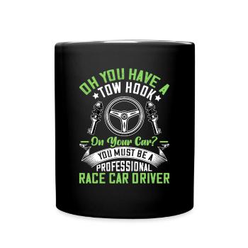 Oh, vous avez un crochet de remorquage sur votre voiture - - Mug uni - noir - Devant