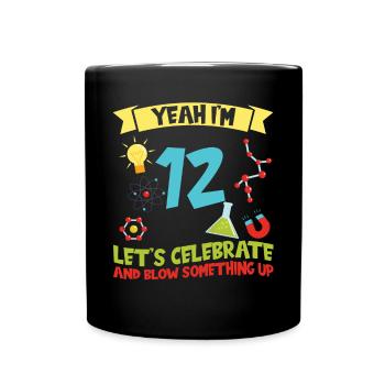 Oui, j’ai 12 ans - Anniversaire de la science - Mug uni - noir - Devant