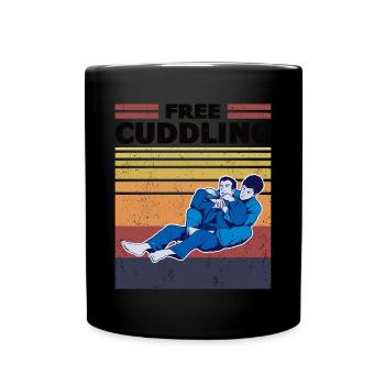Japanese Jujutsu Free Cuddling MMA & Jiu Jitsu - Full Colour Mug - black - Front