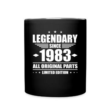 40e anniversaire né en 1983 Légendaire depuis 1983 - Mug uni - noir - Devant