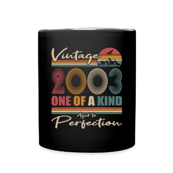 20. Geburtstag Jahrgang 2003 Vintage 2003 - Tasse einfarbig - Schwarz - Vorne