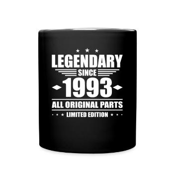30e anniversaire né en 1993 Légendaire depuis 1993 - Mug uni - noir - Devant
