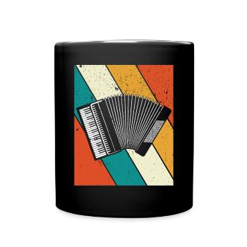 Accordion Styrian Harmonica Accordion - Full Colour Mug - black - Front