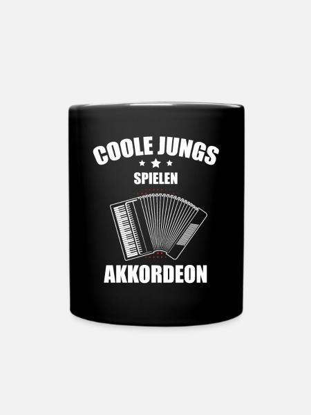 Ziehharmonika Steirische Harmonika Akkordeon - Tasse einfarbig - Schwarz