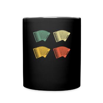 Accordion Styrian Harmonica Accordion - Full Colour Mug - black - Front