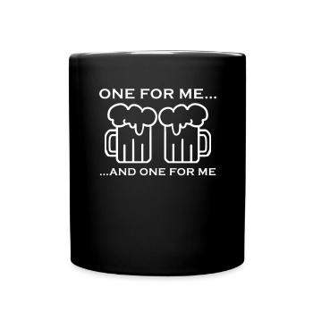 Bier Spruch lustig Alkohol - Tasse einfarbig - Schwarz - Vorne