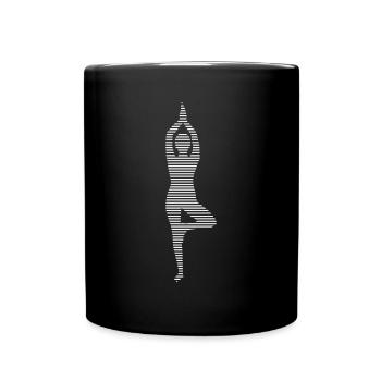 Yoga - Tasse einfarbig - Schwarz - Vorne