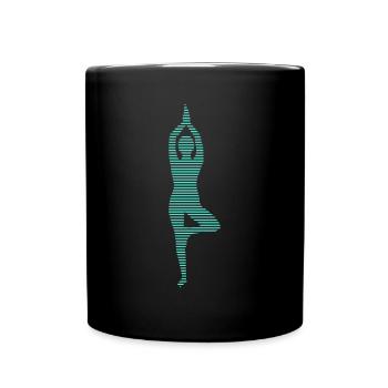 Yoga - Tasse einfarbig - Schwarz - Vorne