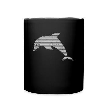 Dolphin - Full Colour Mug - black - Front