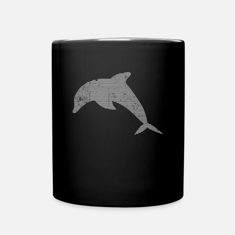 Delfin - Tasse einfarbig - Schwarz