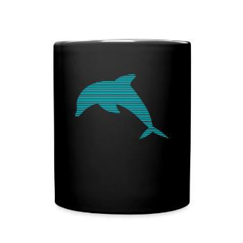 Dolphin - Full Colour Mug - black - Front