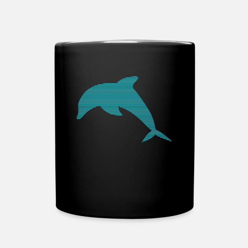 Delfin - Tasse einfarbig - Schwarz