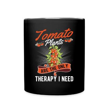 Tomate Thérapie Tomate Cultivateur de tomates - Mug uni - noir - Devant