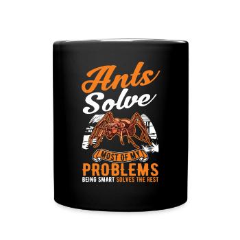 Ameisen Ameisenfarm Ameisenhaufen Feuerameisen - Tasse einfarbig - Schwarz - Vorne