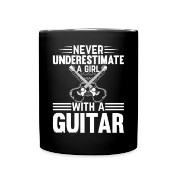 Ne sous-estimez jamais une fille avec un guitariste Gi - Mug uni - noir - Devant