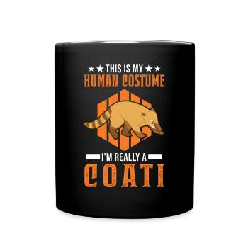 Coati Costume Humain Halloween Coati Proboscis - Mug uni - noir - Devant