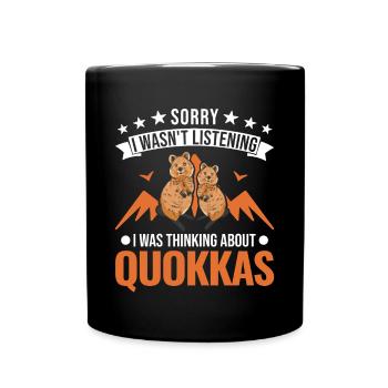 Quokka Gift Kangourou à queue courte - Mug uni - noir - Devant