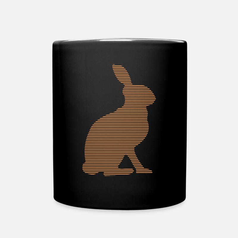 Hase - Tasse einfarbig - Schwarz