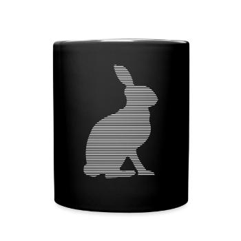 Hase - Tasse einfarbig - Schwarz - Vorne