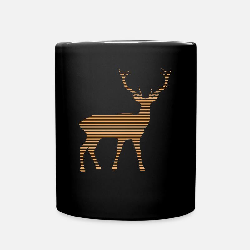 Hirsch - Tasse einfarbig - Schwarz