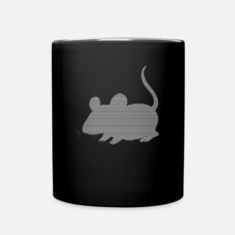 Maus - Tasse einfarbig - Schwarz