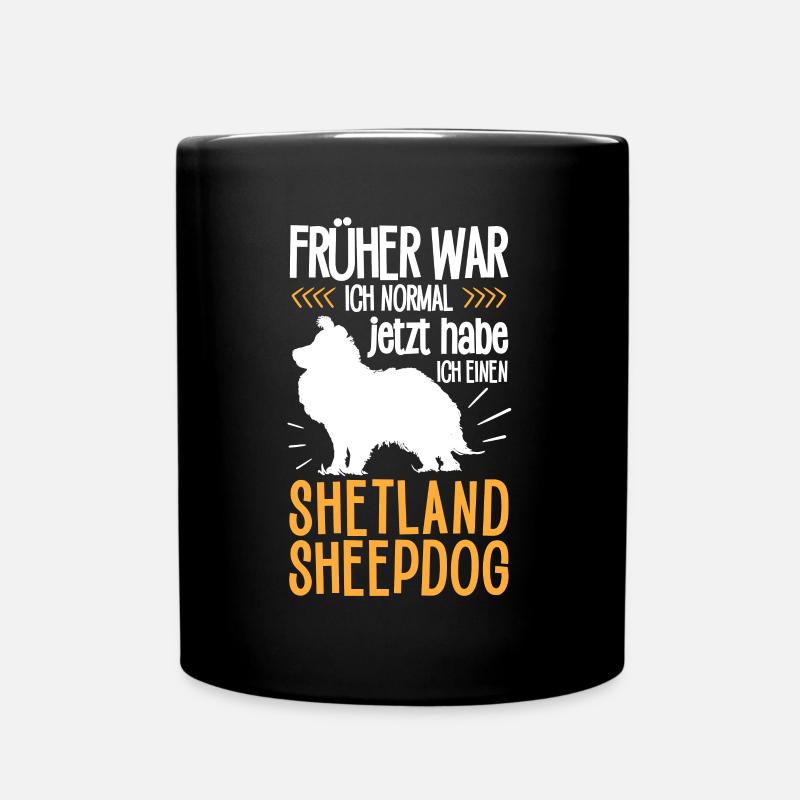 Shetland Sheepdog normal britischer Sheepdog - Tasse einfarbig - Schwarz