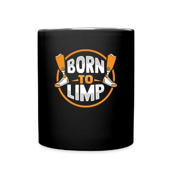 Amputated leg prosthesis Prosthesis Amputation - Full Colour Mug - black - Front